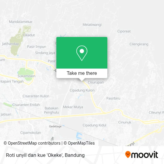 Roti unyil dan kue 'Okeke' map