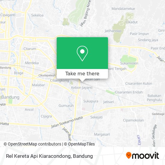 Rel Kereta Api Kiaracondong map
