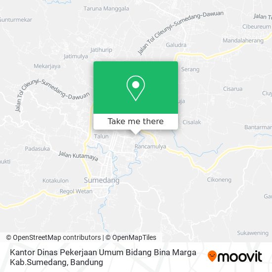 Kantor Dinas Pekerjaan Umum Bidang Bina Marga Kab.Sumedang map