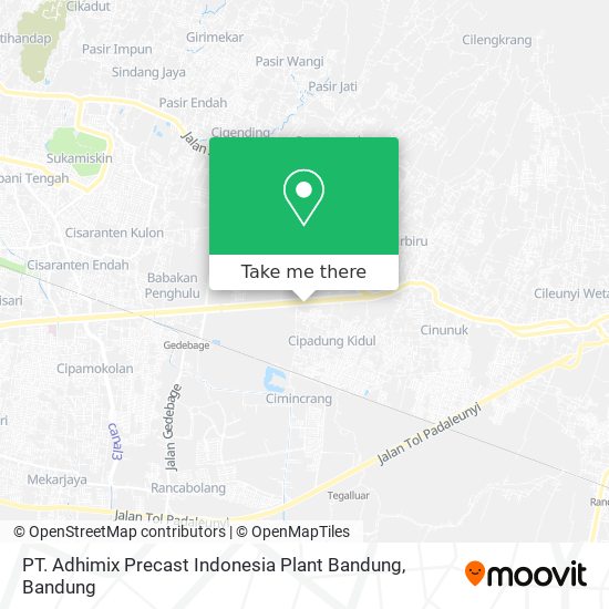 PT. Adhimix Precast Indonesia Plant Bandung map