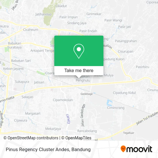 Pinus Regency Cluster Andes map