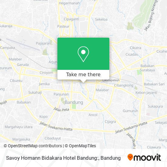 Savoy Homann Bidakara Hotel Bandung: map