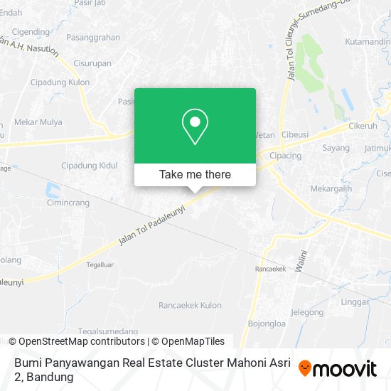 Bumi Panyawangan Real Estate Cluster Mahoni Asri 2 map
