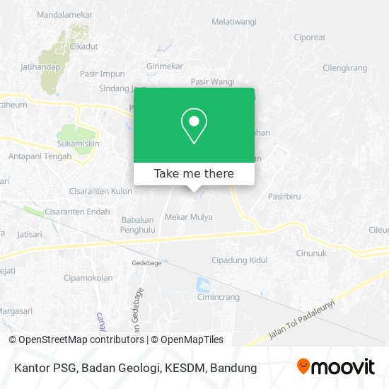 Kantor PSG, Badan Geologi, KESDM map