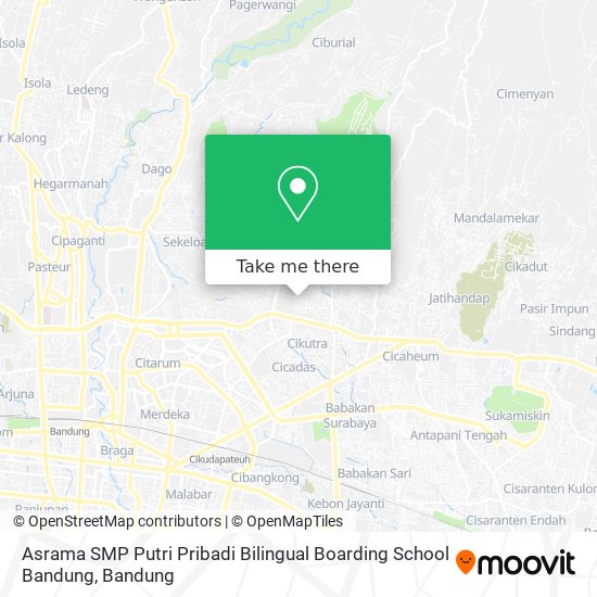Asrama SMP Putri Pribadi Bilingual Boarding School Bandung map