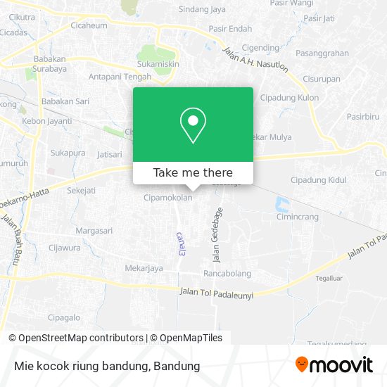 Mie kocok riung bandung map