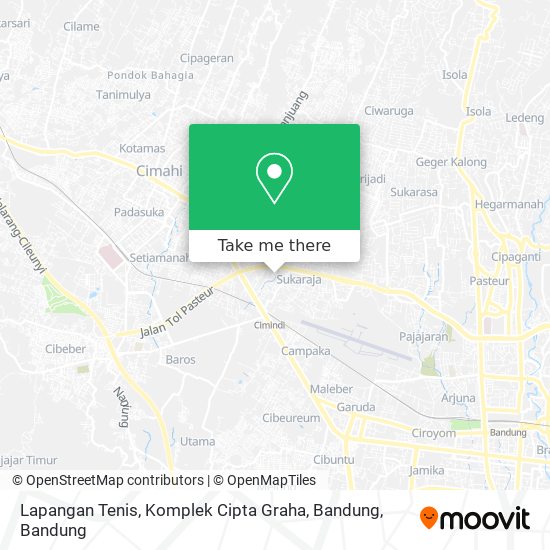 Lapangan Tenis, Komplek Cipta Graha, Bandung map