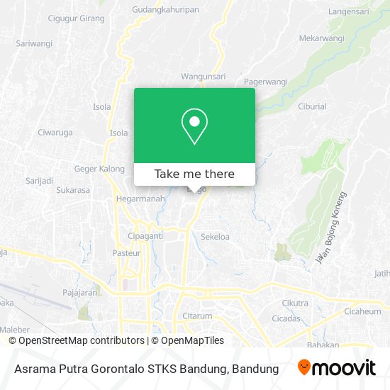 Asrama Putra Gorontalo STKS Bandung map