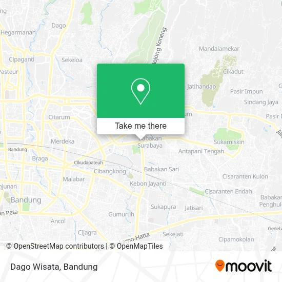 Dago Wisata map