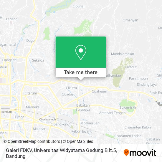 Galeri FDKV, Universitas Widyatama Gedung B lt.5 map
