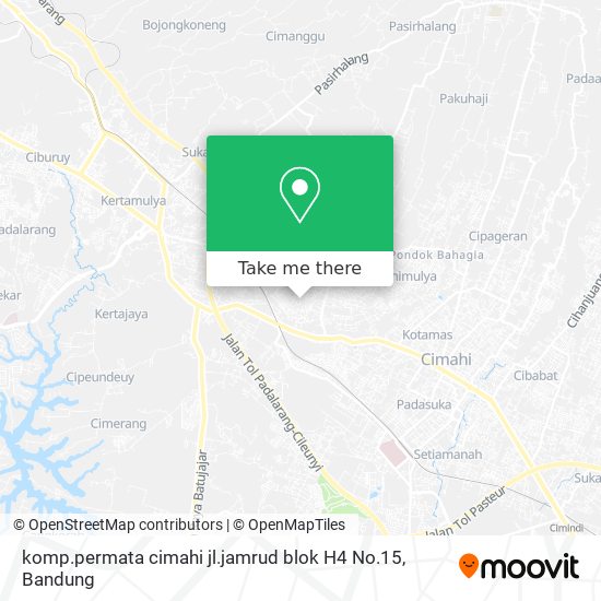 komp.permata cimahi jl.jamrud blok H4 No.15 map