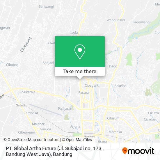 PT. Global Artha Future (Jl. Sukajadi no. 173 , Bandung West Java) map