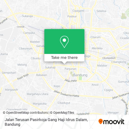Jalan Terusan Pasirkoja Gang Haji Idrus Dalam map