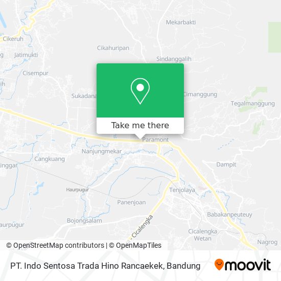 PT. Indo Sentosa Trada Hino Rancaekek map