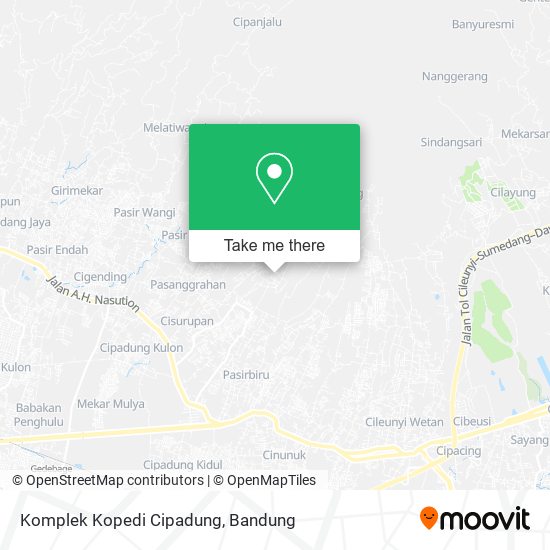 Komplek Kopedi Cipadung map