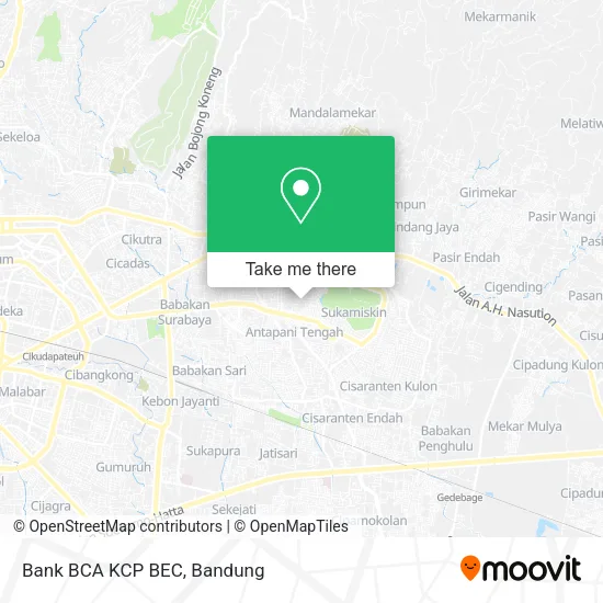 Bank BCA KCP BEC map