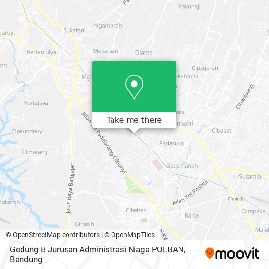 Gedung B Jurusan Administrasi Niaga POLBAN map