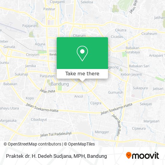 Praktek dr. H. Dedeh Sudjana, MPH map