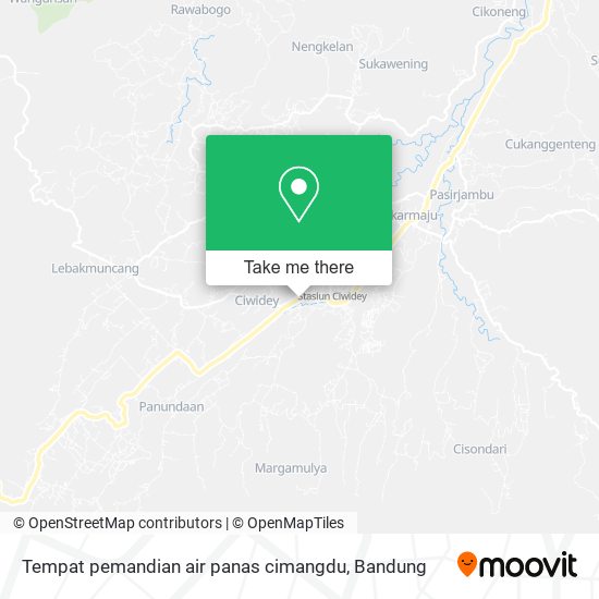 Tempat pemandian air panas cimangdu map