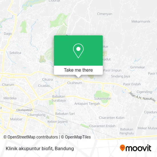 Klinik akupuntur biofit map