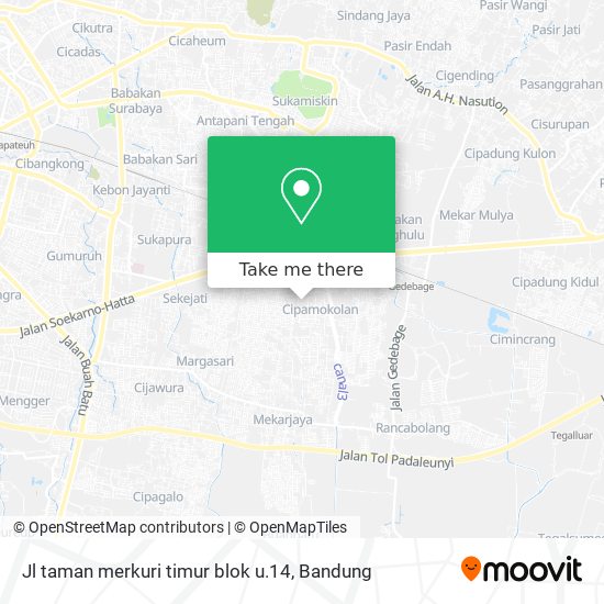 Jl taman merkuri timur blok u.14 map