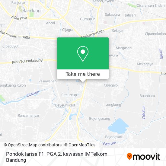 Pondok larisa F1, PGA 2, kawasan IMTelkom map