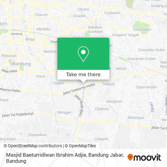 Masjid Baeturridlwan Ibrahim Adjie, Bandung Jabar map