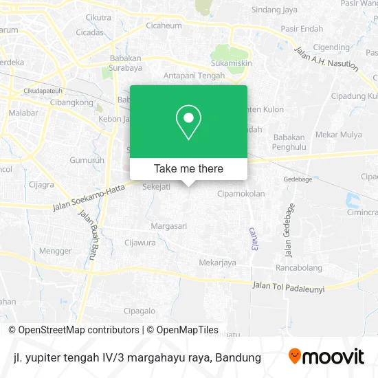 jl. yupiter tengah IV / 3 margahayu raya map