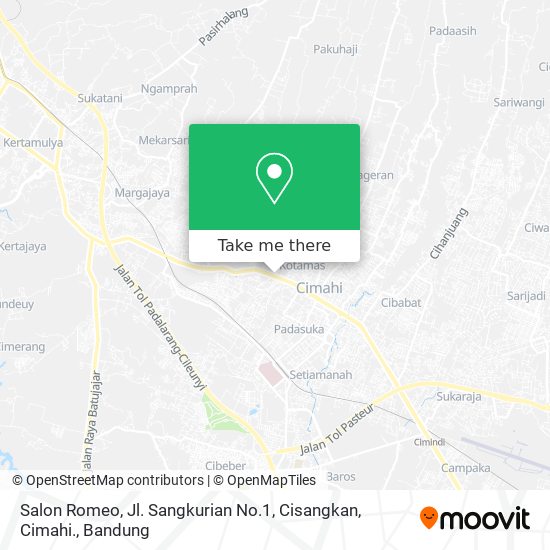 Salon Romeo, Jl. Sangkurian No.1, Cisangkan, Cimahi. map