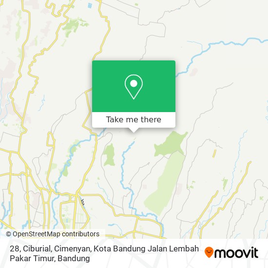 28, Ciburial, Cimenyan, Kota Bandung Jalan Lembah Pakar Timur map
