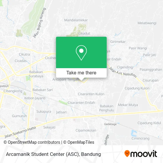 Arcamanik Student Center (ASC) map