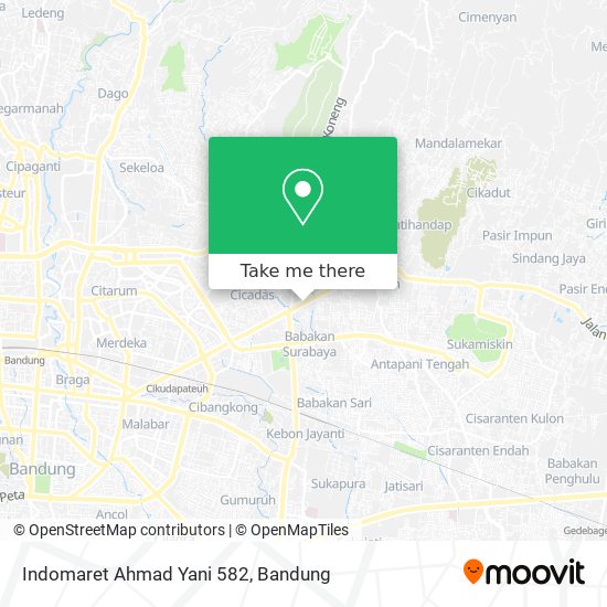 Indomaret Ahmad Yani 582 map