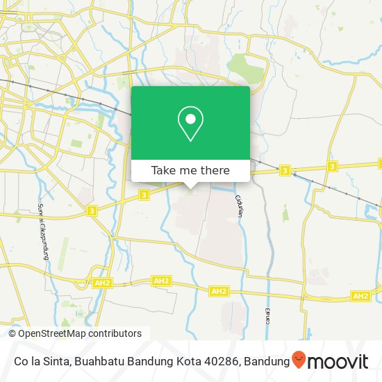 Co la Sinta, Buahbatu Bandung Kota 40286 map