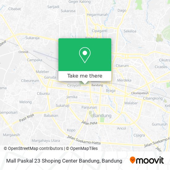 Mall Paskal 23 Shoping Center Bandung map