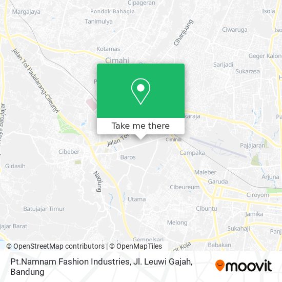 Pt.Namnam Fashion Industries, Jl. Leuwi Gajah map