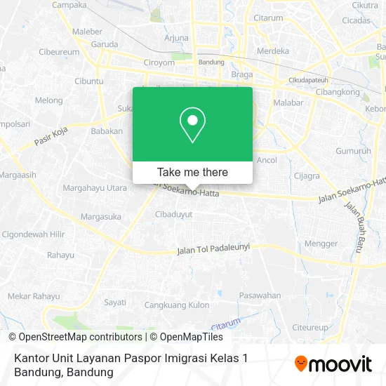 Kantor Unit Layanan Paspor Imigrasi Kelas 1 Bandung map