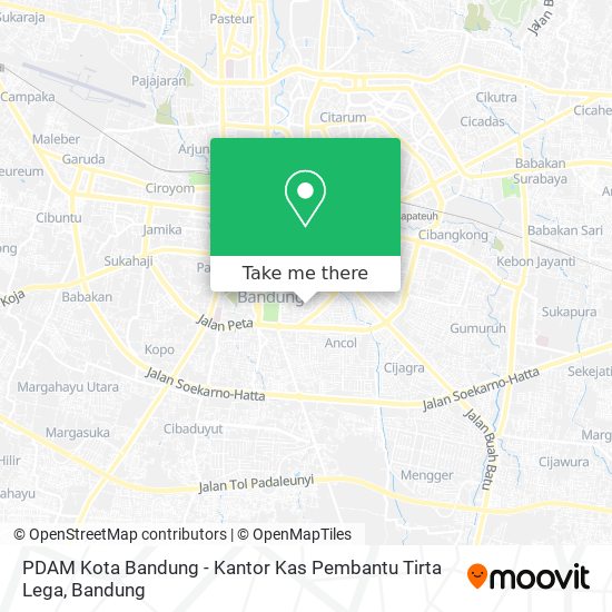 PDAM Kota Bandung - Kantor Kas Pembantu Tirta Lega map