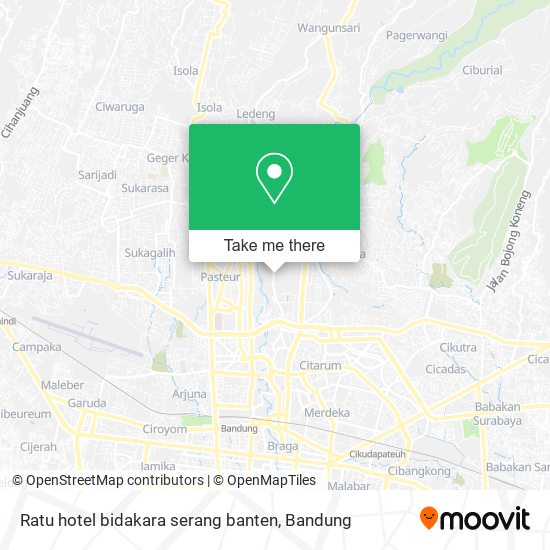 Ratu hotel bidakara serang banten map