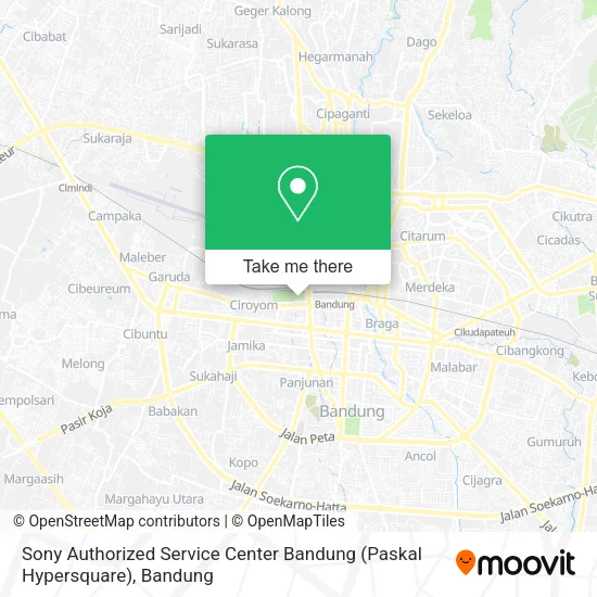 Sony Authorized Service Center Bandung (Paskal Hypersquare) map