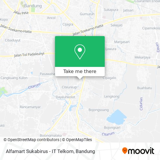 Alfamart Sukabirus - IT Telkom map