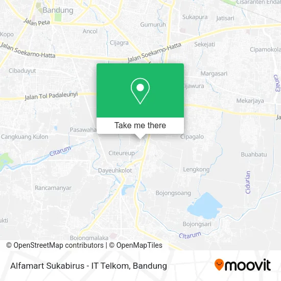 Alfamart Sukabirus - IT Telkom map