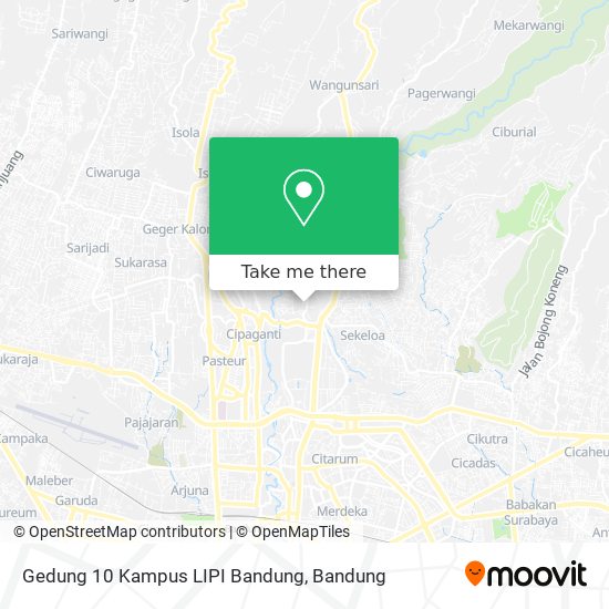Gedung 10 Kampus LIPI Bandung map