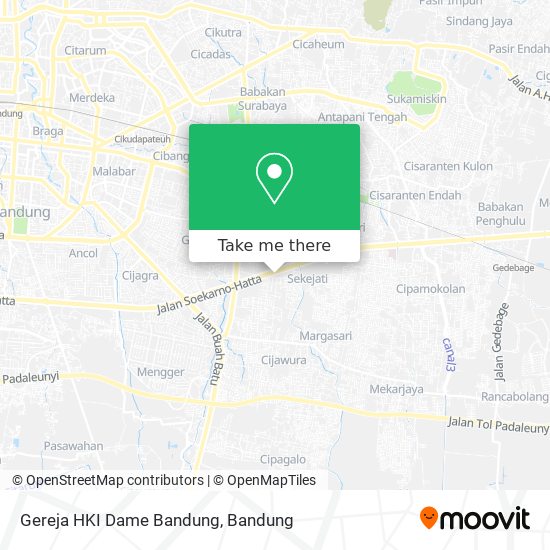 Gereja HKI Dame Bandung map