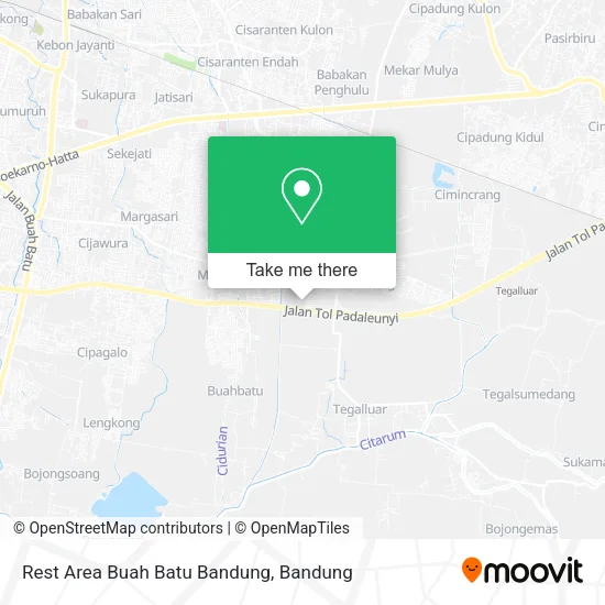 Rest Area Buah Batu Bandung map
