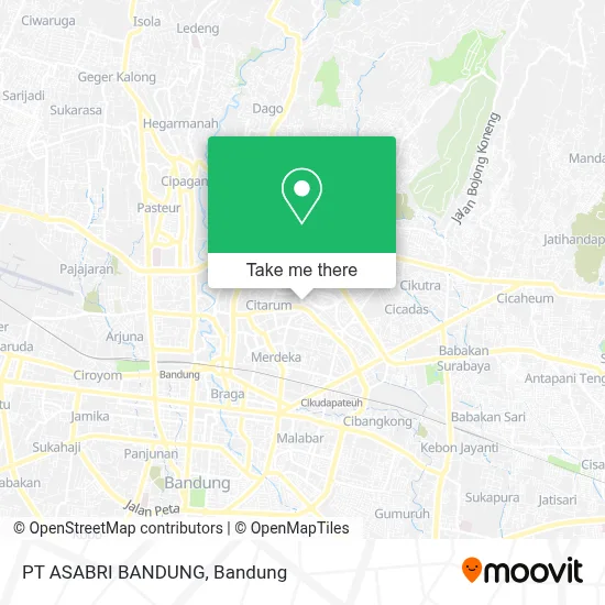 PT ASABRI BANDUNG map