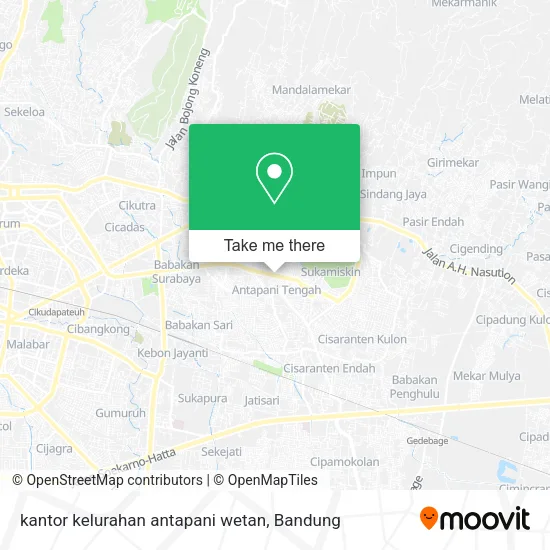 kantor kelurahan antapani wetan map
