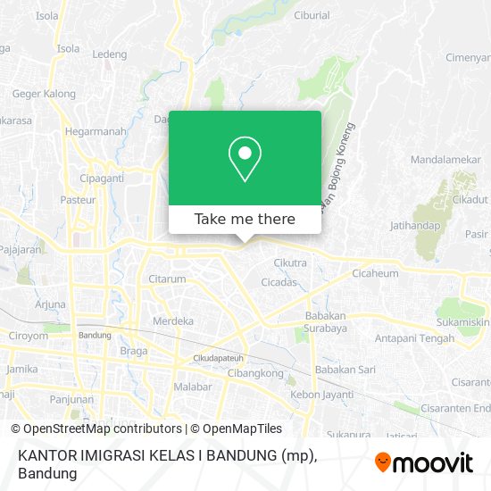 KANTOR IMIGRASI KELAS I BANDUNG (mp) map