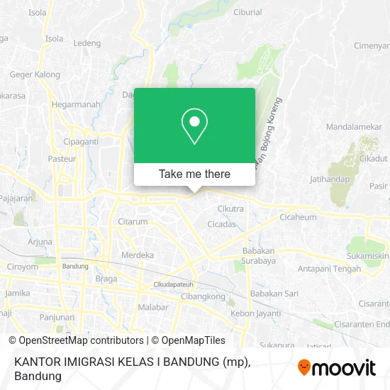 KANTOR IMIGRASI KELAS I BANDUNG (mp) map