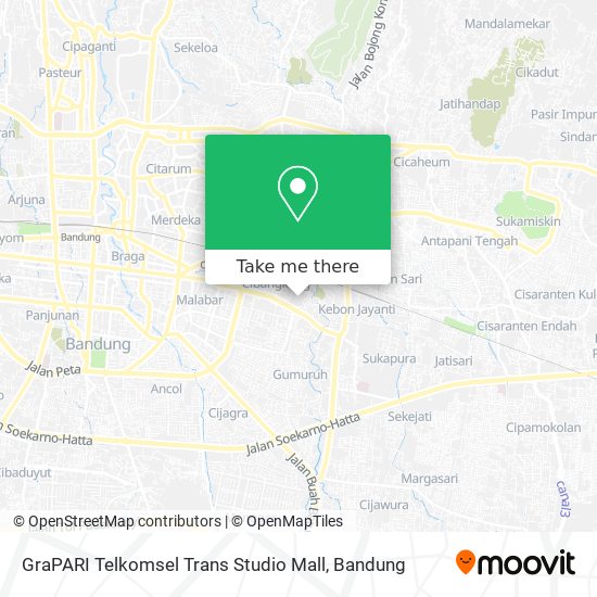 GraPARI Telkomsel Trans Studio Mall map