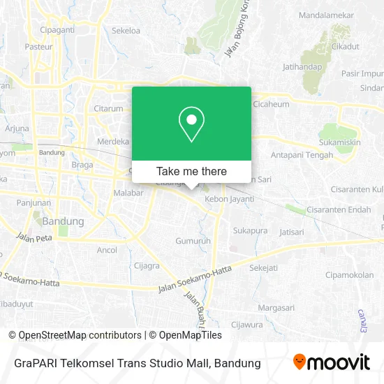 GraPARI Telkomsel Trans Studio Mall map